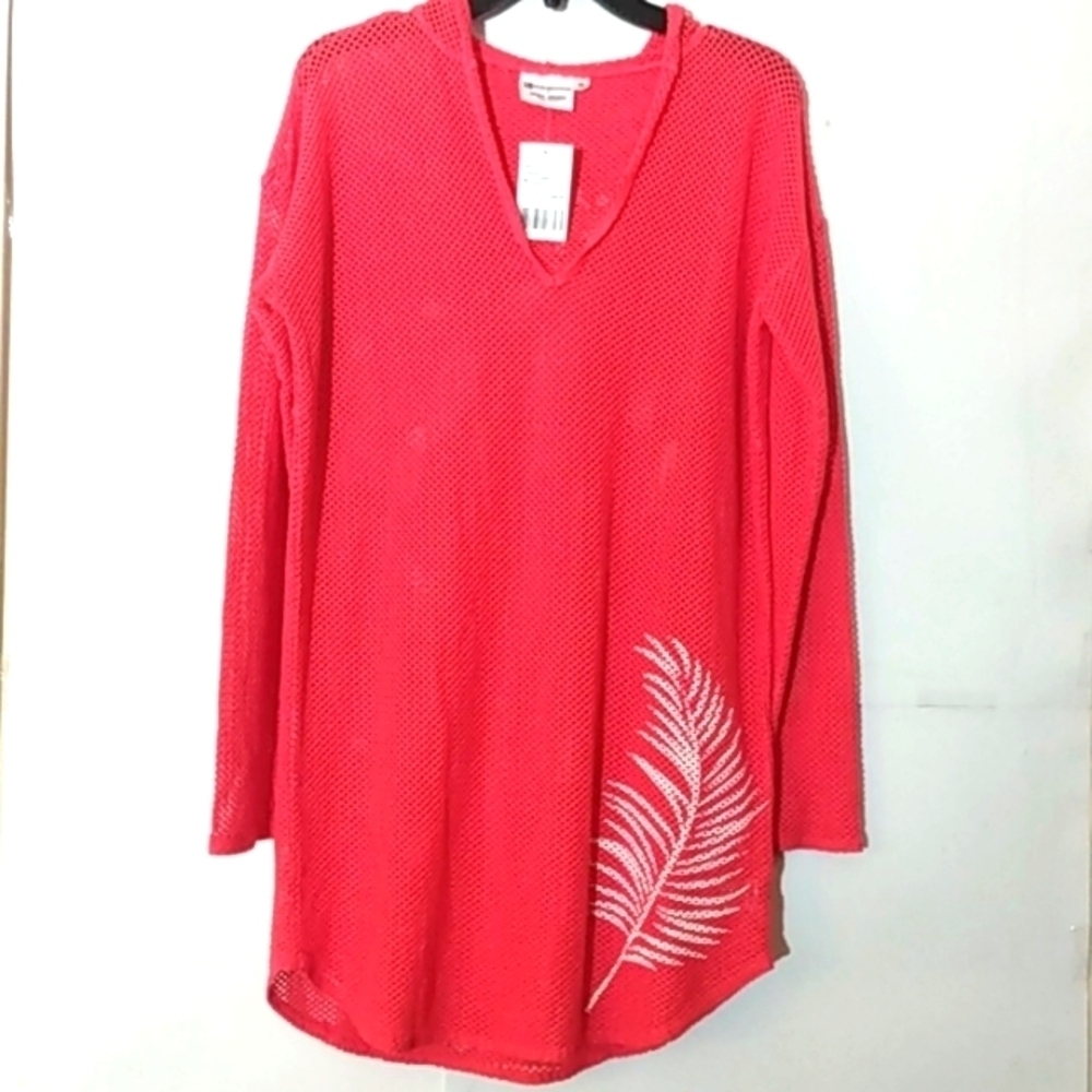 BEAU RIVAGE HOODED BEACH DRESS SWIMSUIT COVER SIZE SMALL NWT